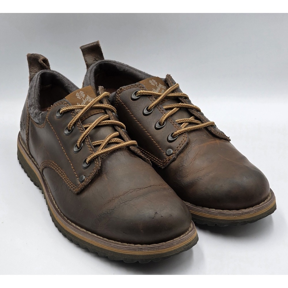 Skechers Tom Cats Shoes Men's Size 9 Brown Leather Chunky Utility Work